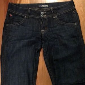 Hudson bootcut jeans.
